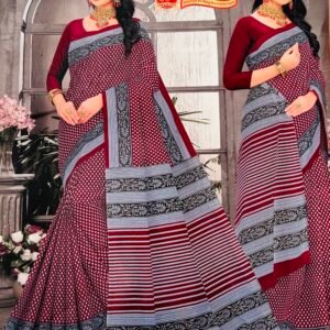 Pure cotton printed saree